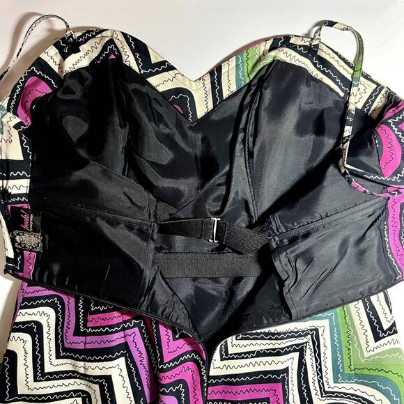 Frock by Tracy Reese Tulip Dress with Pleating and Pockets XS Purple Green - Picture 8 of 9